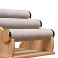 thumbnail image 3 of Organizador de joyas de 3 niveles, soporte para pulseras, expositor desmontable Gris, 3 of 6