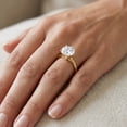 thumbnail image 6 of Rosec Jewels Lab Grown Diamond Solitaire Engagement Ring 4 Carat - IGI Certified - E-VS1 Quality - with Jewelry Box, 10K Yellow Gold, US 8.50, 6 of 7