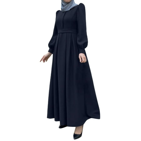 

Long Dress Summer Ventilative Clothes for Women Robe Ramadan Traditional Hijab Dress Set