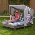 thumbnail image 4 of Double chaise longue avec porte-gobelets - Gris, 4 of 9