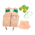 thumbnail image 3 of Juego de disfraces de explorador para niños Camping Cargo Chaleco y binoculares de sombreros Play Play Backyard Exploración al aire libre para niños Chaleco de bolsa transparente, 3 of 8