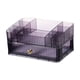 thumbnail image 1 of Estuche de maquillaje, caja de almacenamiento, soporte para brochas de maquillaje, soporte para lápiz labial para tocador Violeta de 2 niveles, 1 of 9