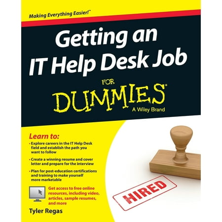 Getting An It Help Desk Job For Dummies Walmart Com