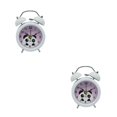 thumbnail image 1 of Reloj despertador Naiovety Metal 3 pulgadas campana doble Blanco Negro Rosa, 1 of 6