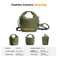 thumbnail image 6 of K&F Concept Camera Sling Bag Small Camera Compact Case Lightweight Crossbody for Protection and Versatility for Urban Street Photography, Green, 6 of 7