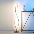 thumbnail image 3 of Brightech Twist LED Spiral Decorative Standing Floor Lamp with Dimmer, Black, 3 of 10