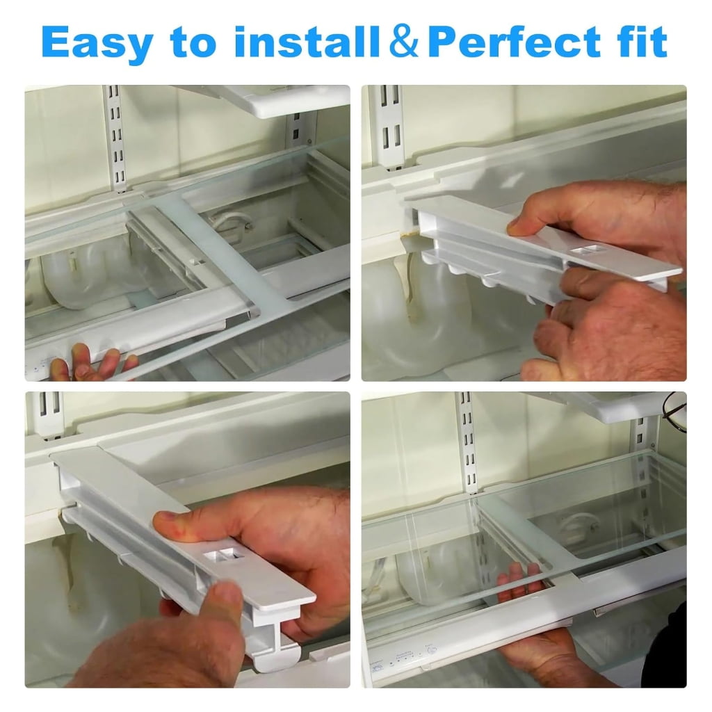 ABS Refrigerator Drawer Center Rails 12.8 Inches for Easy Installation Sliding
