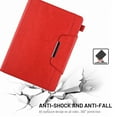 thumbnail image 5 of Dteck Folio Case For iPad mini 5 / iPad mini 4 / iPad mini 3 / iPad mini 2 / iPad mini, Matte Premium Leather Multifunction Wallet Case Magnetic Closure Auto Wake Sleep, Red, 5 of 5
