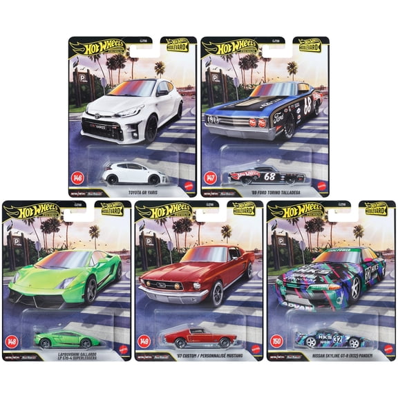 Hot Wheels 2026 Premium Boulevard #146-150 GJT68-958G Complete Set of 5