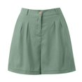thumbnail image 5 of MNCEKFOD Womens Jeans Shorts 2Pcs Casual Short Sets Short Sleeve Button Down Lapel Shirt with Lounge Short Pants Green XL, 5 of 7