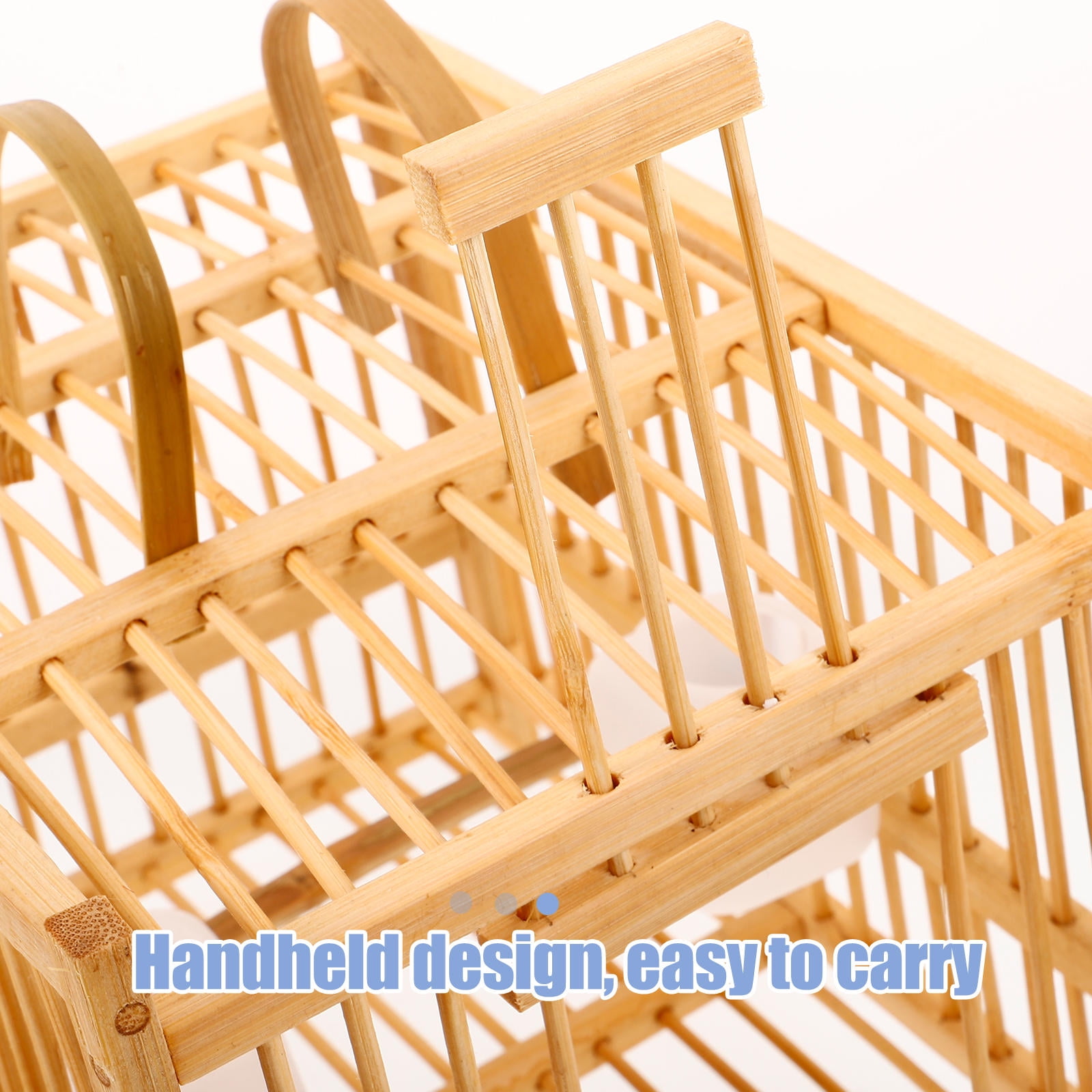 OFFIGAM Cage Double Layer Orange Bird Cage with Stand and Spacious for Small Birds