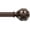Antique Bronze, variant on Curtain Rod 32 to 58 Inch,  Heavy Duty Curtain Rods for Windows, Telescoping Single Drapery Rod with Netted Texture Finials, Antique Silver