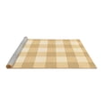 thumbnail image 2 of Ahgly Company Machine Washable Indoor Square Checkered Brown Modern Area Rugs, 8' Square, 2 of 4