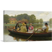 ARTCANVAS The Ferry Canvas Art Print by Edmund Blair Leighton - Size 18 x 12 1.50 Deep