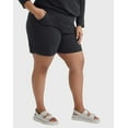 thumbnail image 2 of Hanes Just My Size Women's Cotton Jersey Pull-On Shorts, 7" (Plus ) Black 1X, 2 of 5