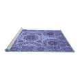 thumbnail image 2 of Ahgly Company Machine Washable Indoor Rectangle Abstract Blue Modern Area Rugs, 2' x 4', 2 of 4