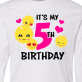 thumbnail image 4 of Inktastic Its My 5th Birthday with Smiling Emoticon Long Sleeve Youth T-Shirt, 4 of 5