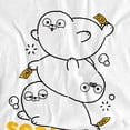 thumbnail image 2 of Sealook Stacked Seals Unisex Adult T Shirt, White, 6X-Large, 2 of 5
