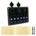 thumbnail image 2 of Marine Rocker Switch Panel, ON Off Toggle Switch Pre Wired Overload  6 Gang SPST  For Truck For Car, 2 of 8