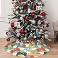 thumbnail image 5 of Sikiie Retro With Joysticks 30-48 inches {designName} Print Christmas Tree Skirt Snowman Xmas Tree Skirt with Edge Christmas Decorations for Holiday Party-36", 5 of 7