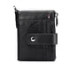 thumbnail image 1 of Cartera para hombre con bloqueo, cartera de cuero genuino suave con cadena, carteras de cuero con doble cremallera para hombre con bolsillo para monedas, carteras pequeñas para hombre, tarje, 1 of 2