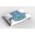 thumbnail image 2 of Ambesonne Hamsa Pillow Sham 2 Pack, Mysticism Koi Fish, 30"x20", Blue Green Yellow, 2 of 3