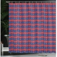 thumbnail image 3 of Ambesonne Geometric Shower Curtain, Grunge Boho Vibe Artwork, 69"Wx70"L, Paprika Lavender Blue, 3 of 4