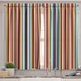 thumbnail image 2 of Ambesonne Ethnic Valance & Curtain, Vertical Stripes Pattern, 55"x45", Multicolor, 2 of 6