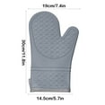 thumbnail image 3 of Non-Slip Silicone Oven Gloves-Heat Up to 250°C Microwave & Baking Safe Blue Gray 11.8" x 7.4" Kitchen Protective Mitts, 3 of 6