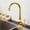 Rose Gold, variant on Rose Gold Gourd Kitchen Faucet with Jade Accents - Hot and Cold Water Sink Mixer Tap Kitchen Sink Faucets
