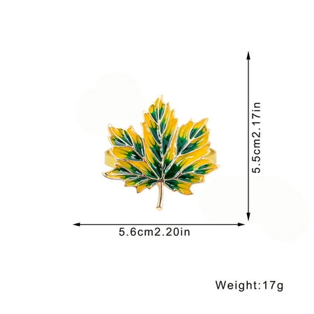 

TOYMYTOY 4pcs Napkin Rings Metal Napkin Rings Dining Table Napkin Holder Maple Leaf Napkin Buckles
