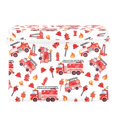 thumbnail image 7 of Yayeee Collapsible Cube Storage Bin with Lid Fabric Closet Decorative Basket with Handles, White Cartoon Fire Truck Pattern, 7 of 7