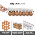 thumbnail image 4 of Sorbus Clear Plastic Egg Holder with Lid - holds 14 eggs for Fridge, Pantry, BPA-Free, 4 of 5