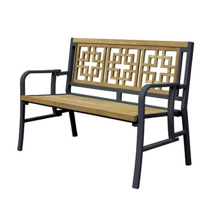 Asta Furniture Inc California Teak Iron Metal Garden Bench Asta Furniture Inc California Teak Iron Metal Garden Bench