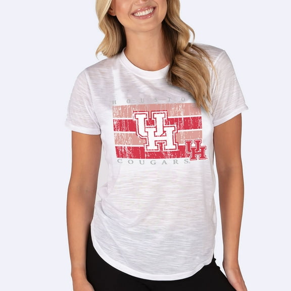 Women's Concepts Sport White Houston Cougars Infuse Lightweight Slub Knit Top