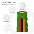 thumbnail image 4 of Zambia Flag Men Basketball Sports Jersey Running Fitness Multifunction Sleeveless tshirt Exclusive Custom Name Nunber, 4 of 9