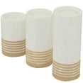 thumbnail image 5 of DecMode 3 Candle White Metal Striped Pillar Candle Holder, Set of 3, 5 of 7