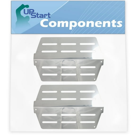 2-Pack BBQ Grill Heat Shield Plate Tent Replacement Parts for Weber 6511001 - Compatible Barbeque Stainless Steel Flame Tamer, Guard, Deflector, Flavorizer Bar, Vaporizer Bar, Burner Cover 13 1/4"