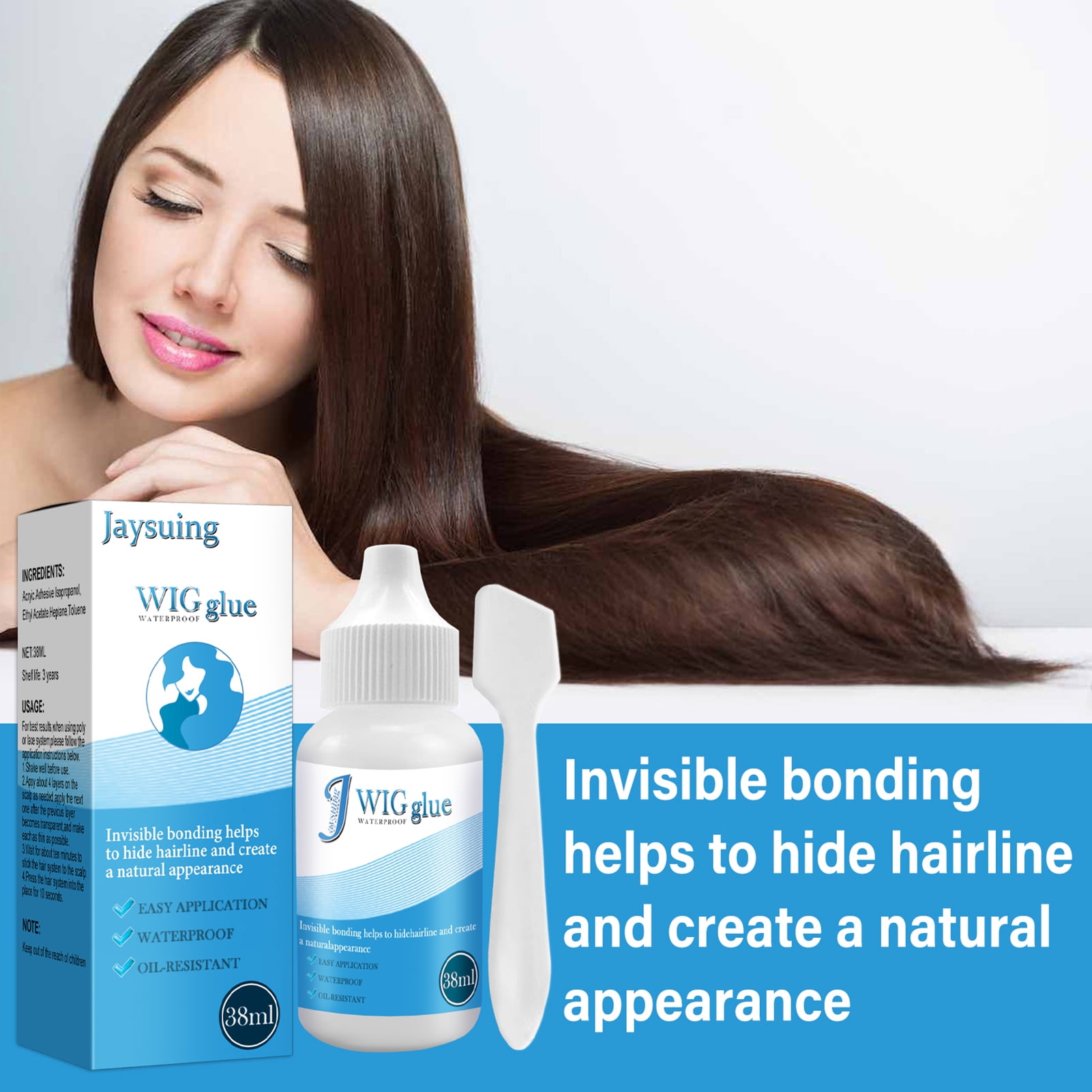 Wig Glue Invisible Liquid Adhesive Hair Replacement Quick - Temu