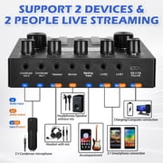 Podcast Condenser Microphone Equipment Bundle with V8S Live Sound Card And Voice Changer, Recording Studio Package for Live Streaming,Singing,Gaming,YouTube,TikTok