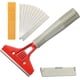 thumbnail image 1 of Raspador Industrial con 10 Cuchillas, Raspador Plancha para Papel Pintado, Raspador de Ventanas, para Pegamento, Azulejos de Ventana, Coche, Espejo, Limpieza, Rojo, 1 of 5