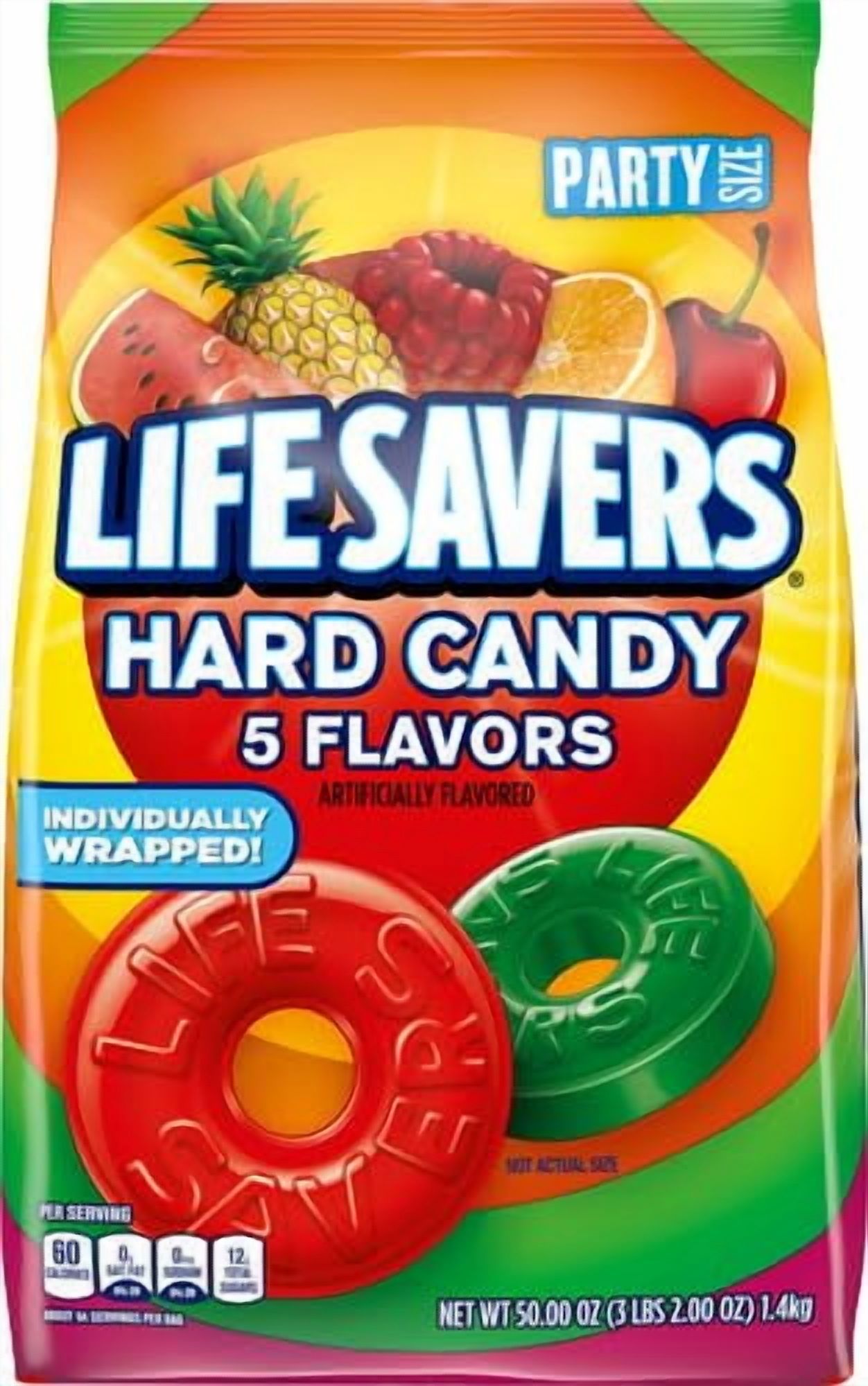 LifeSavers Hard Candy, Original Five Flavors, 50 Oz Bag (Pack of 2)