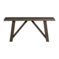 thumbnail image 2 of Picket House Furnishings Carter Dining Bench in Rustic Gray with Trestle Base Design, Gray, 2 of 9