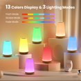 thumbnail image 2 of Night Light, Dimmable Touch Lamp for Bedroom, Portable Table Bedside Lamp, 5 Brightness & 13 Rgb Colors, Night Lights for Bedroom/Baby Nursery/Bathroom/Hallways/Living Room, 2 of 5