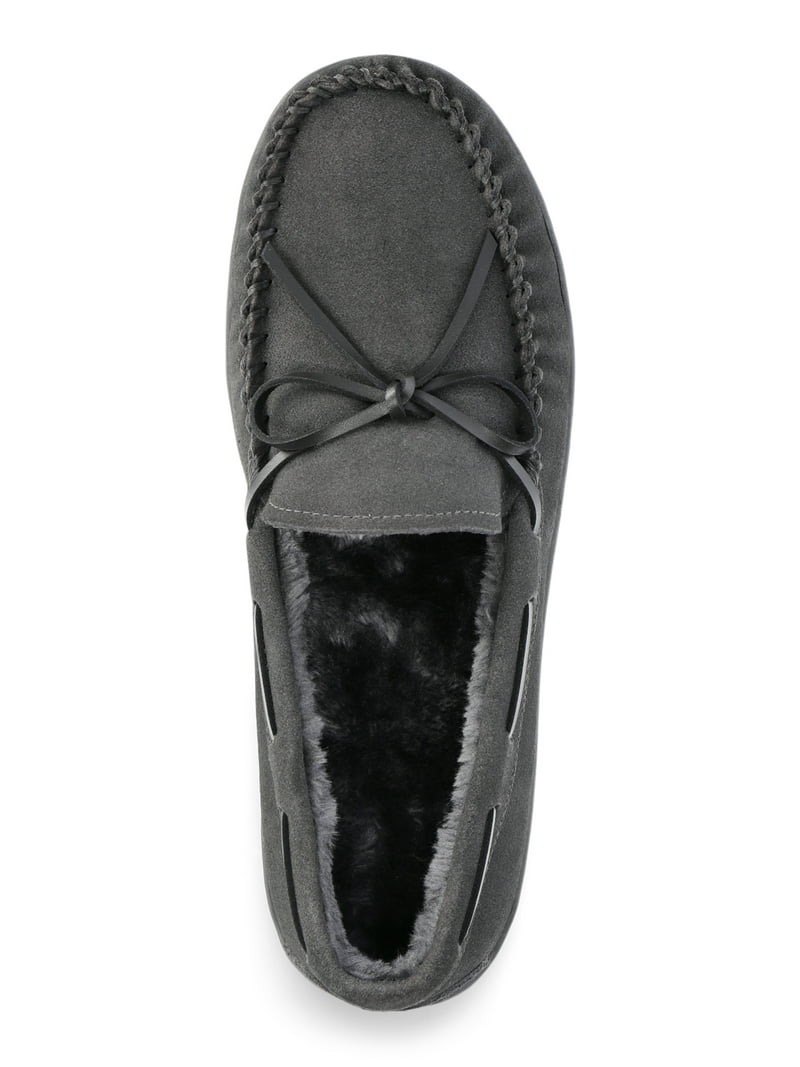 靴 BLACK SUEDE MOCCASIN George Men's Genuine Suede Moccasin Slippers - Walmart.com