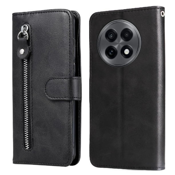 Estuche de Cuero PU con Cierre para OnePlus 13R 5G , Funda Protectora con Billetera y Correa