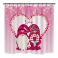 thumbnail image 4 of Shower Curtain in Pink Red Valentines Day Bathroom Curtain with Hooks Waterproof Polyester Fabric Bathroom Valentine's Day Decorations, 4 of 8