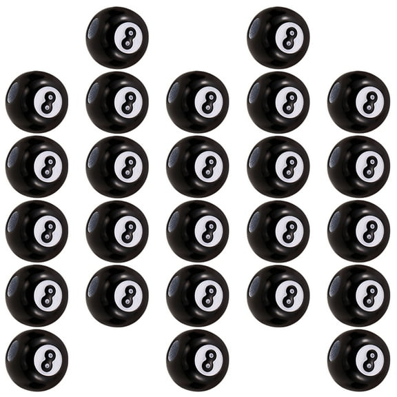 SWETRACE 50Pcs Acrylic Billiards Beads Round for Diy Crafts and Parties Black