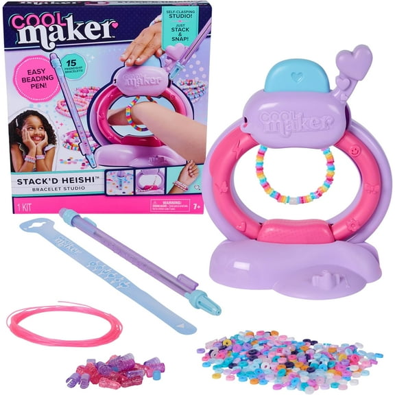 Cool Maker,Studio Bracelet Making Kit with Easy Beading Pen & Over 1200 Beads for Bracelets, Makes 15, Gifts & Stocking Stuffers for Girls Ages 7 and up