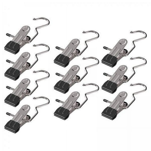 4x10 Uds Clips para Calcetines Pinzas para Ropa Perchas Ganchos para Lavandería Portátiles Percha Antideslizante para Faldas Percha para Pantalones Co 4 piezas